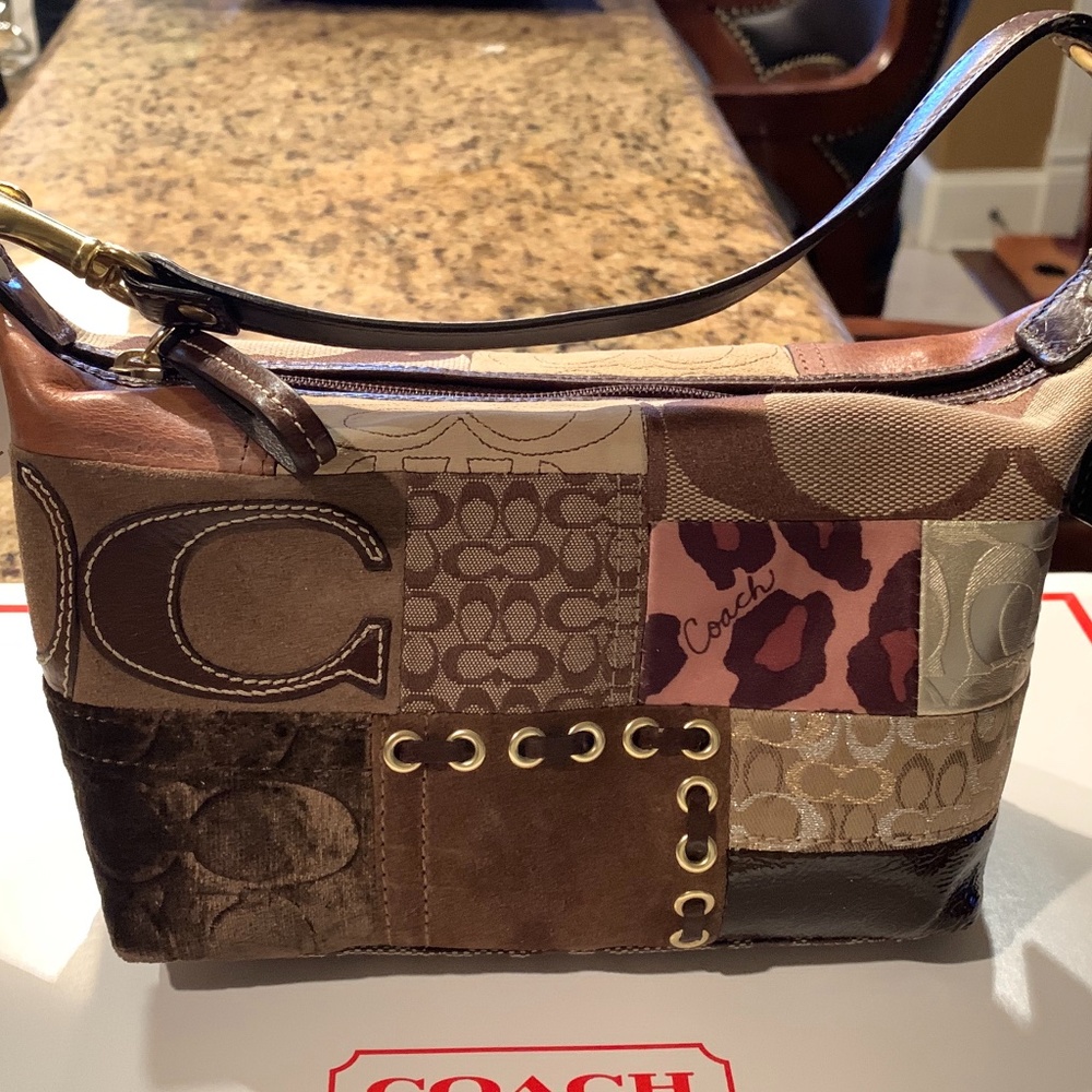 Coach Multi-Color Signature Top Handle Pouch (NWT)